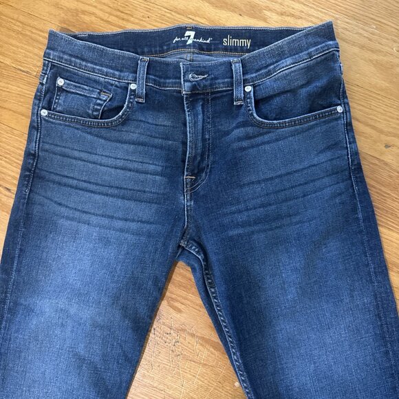 7 For All Mankind Slimmy Straight Jeans - 33 - Picture 2 of 9